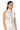 Back View Daniela Fringe Detail Sleeveless Mesh Top In White