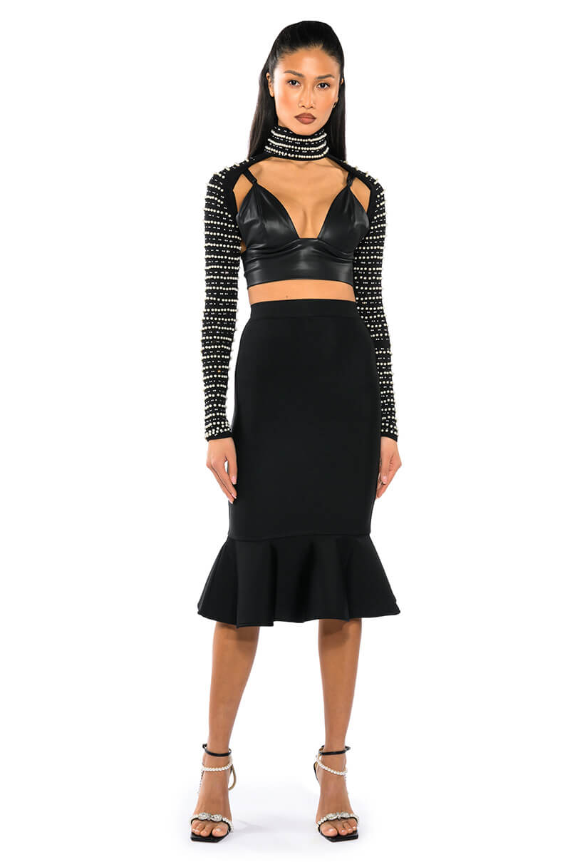 Back View Daphne Peplum Skirt