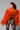 Back View Daring Tulle Ruffle Long Sleeve Top in Orange