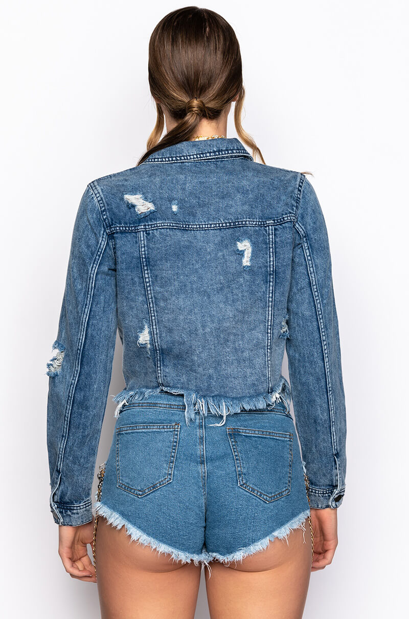Extra View Dark Acid Denim Jacket 5