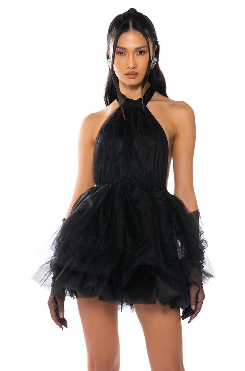 tate halter mini tulle dress AlexandraMcKeown on LTK