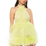 Front View Darling Diva Tulle Halter Neck Mini Dress