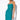 Front View Date Night Bandage Midi Dress in Turquoise