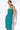 Front View Date Night Bandage Midi Dress in Turquoise