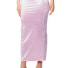 Front View Decision Maker Rhinestone Maxi Skirt In Pink