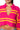 Full View Deep Feelings Striped Deep V Sweater In Pink