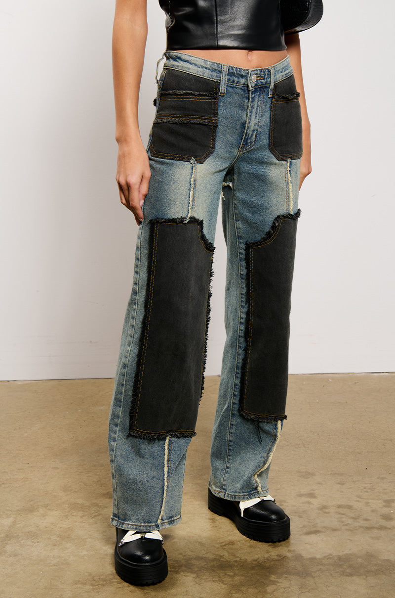 DEEP IN THE BOTTOM DISTRESSED DENIM PANT view 0