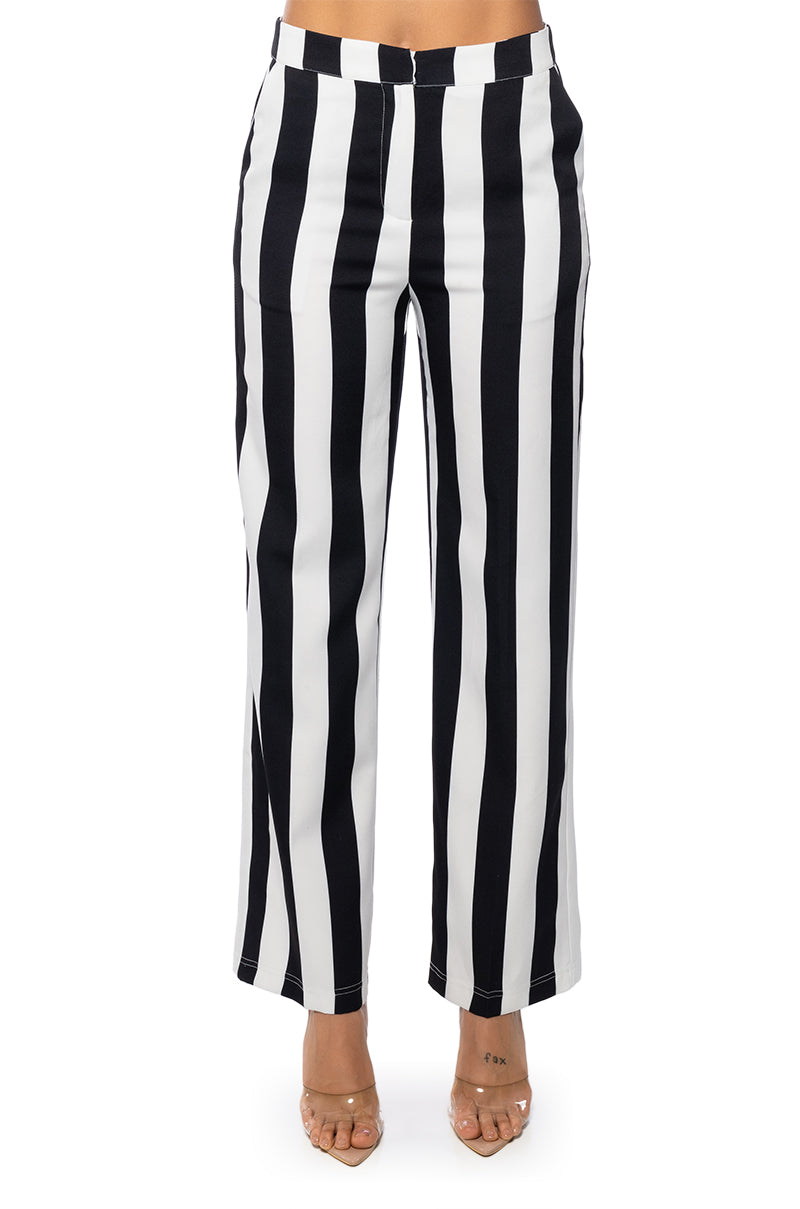 Detail View Deetz Stripe Wide Leg Trouser 3