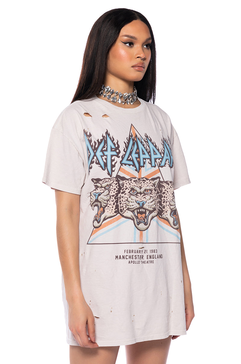 DEF LEPPARD DISTRESSED DRESS view 0