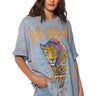 Front View Def Leppard Embellished Oversize Tee