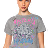 Front View Def Leppard Hysteria Cropped Tshirt