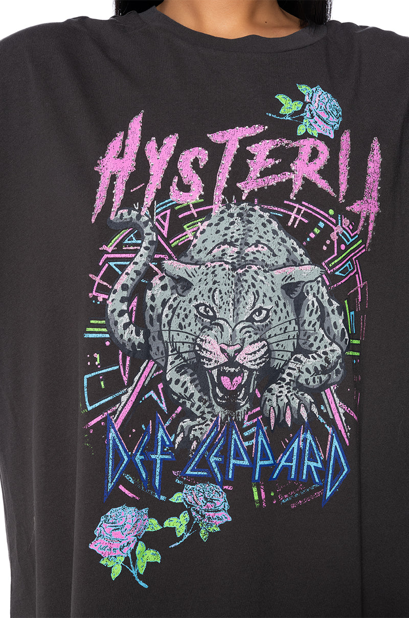 Full View Def Leppard Oversized Shirt Dress