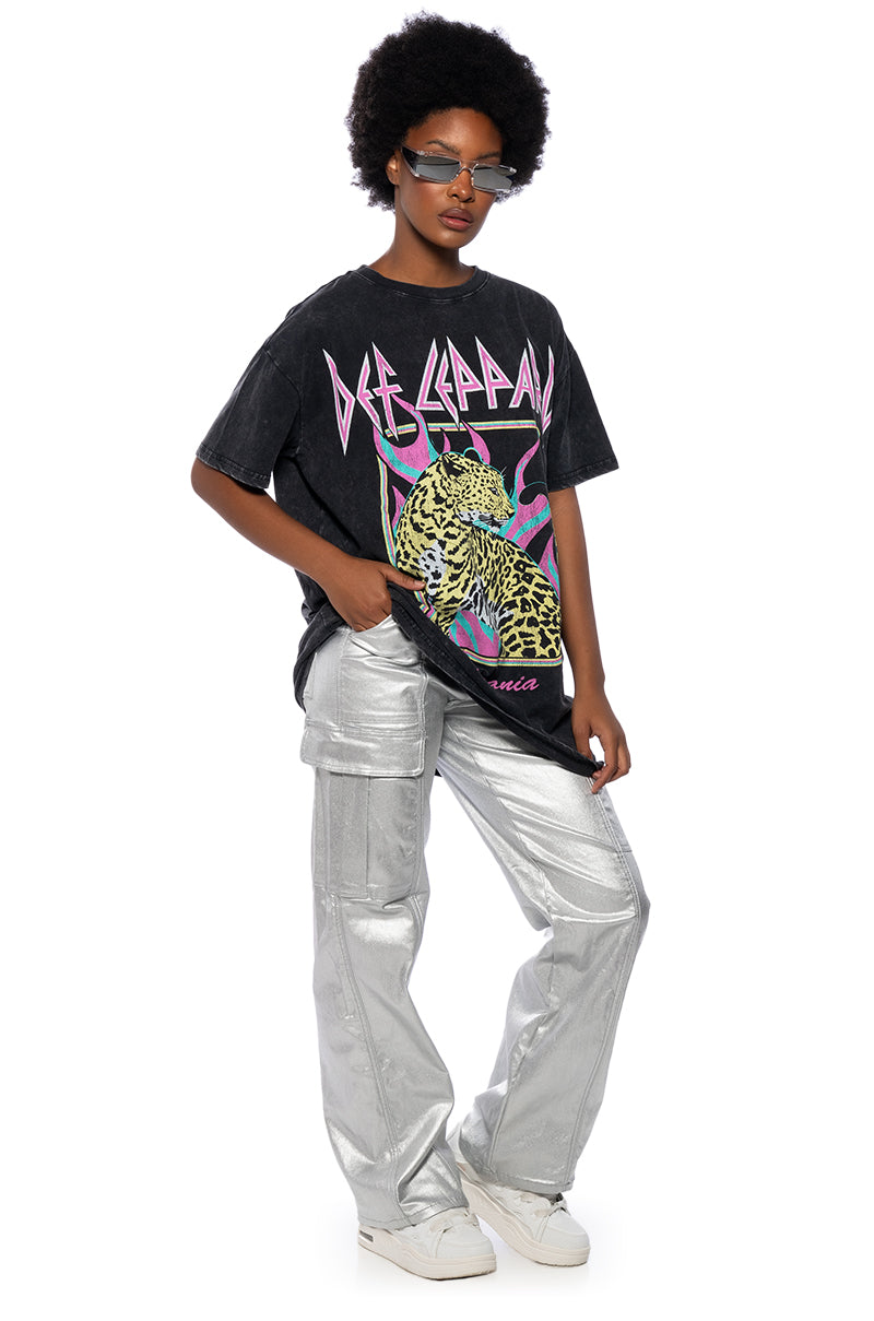 Side View Def Leppard Pyromania Tshirt Dress