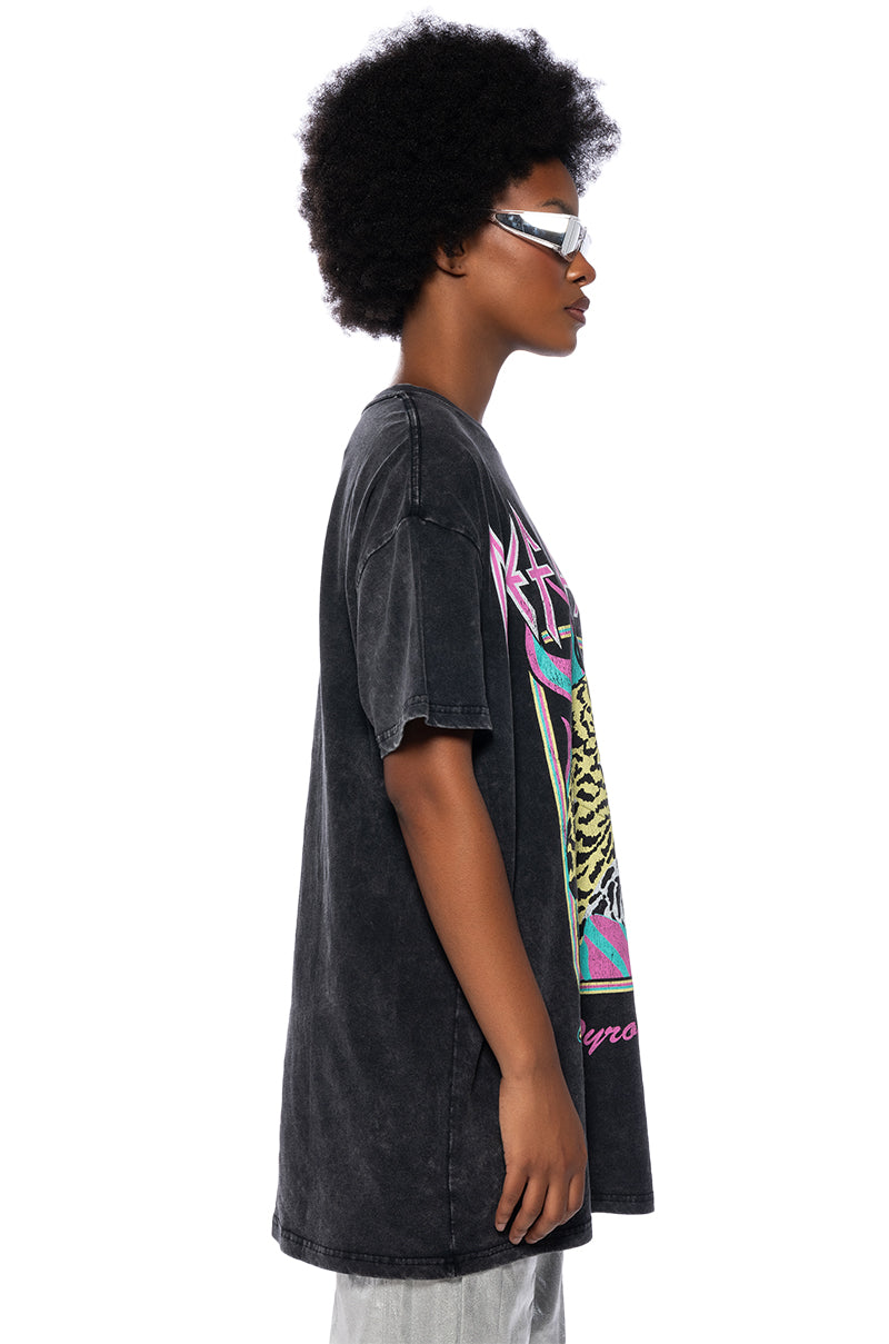 Back View Def Leppard Pyromania Tshirt Dress