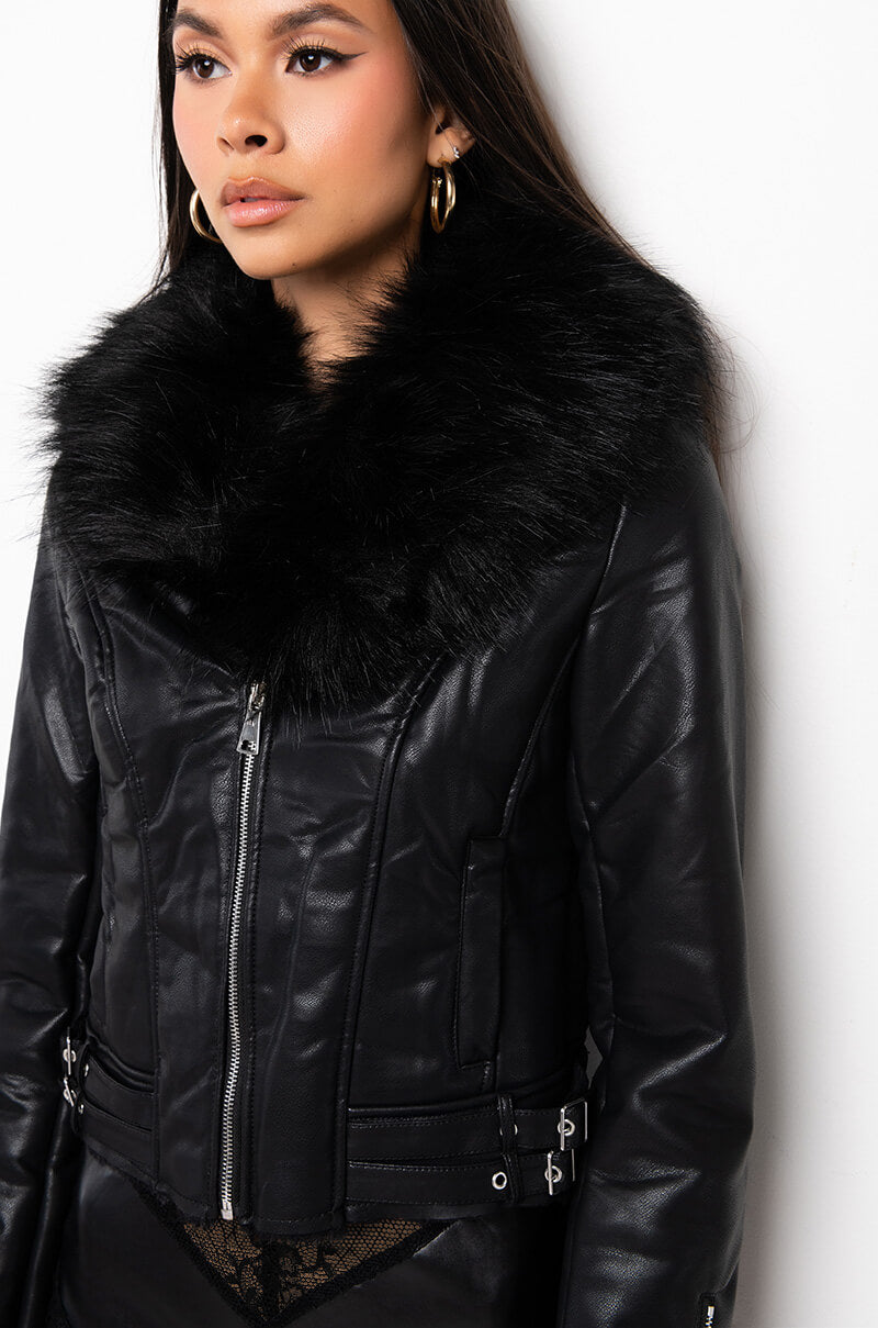 Extra View Deluca Bonded Fabric Moto Jacket