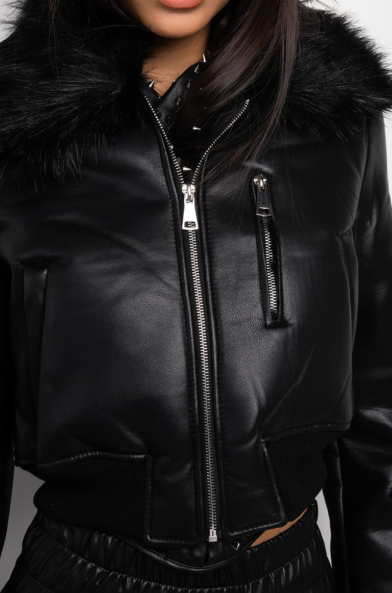 Extra View Deluca Bonded Fabric Moto Jacket