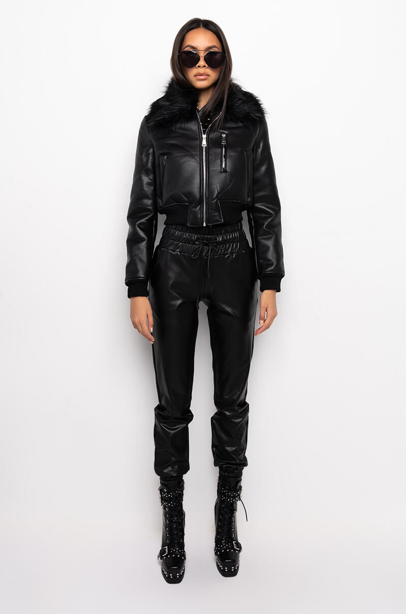 Extra View Deluca Bonded Fabric Moto Jacket