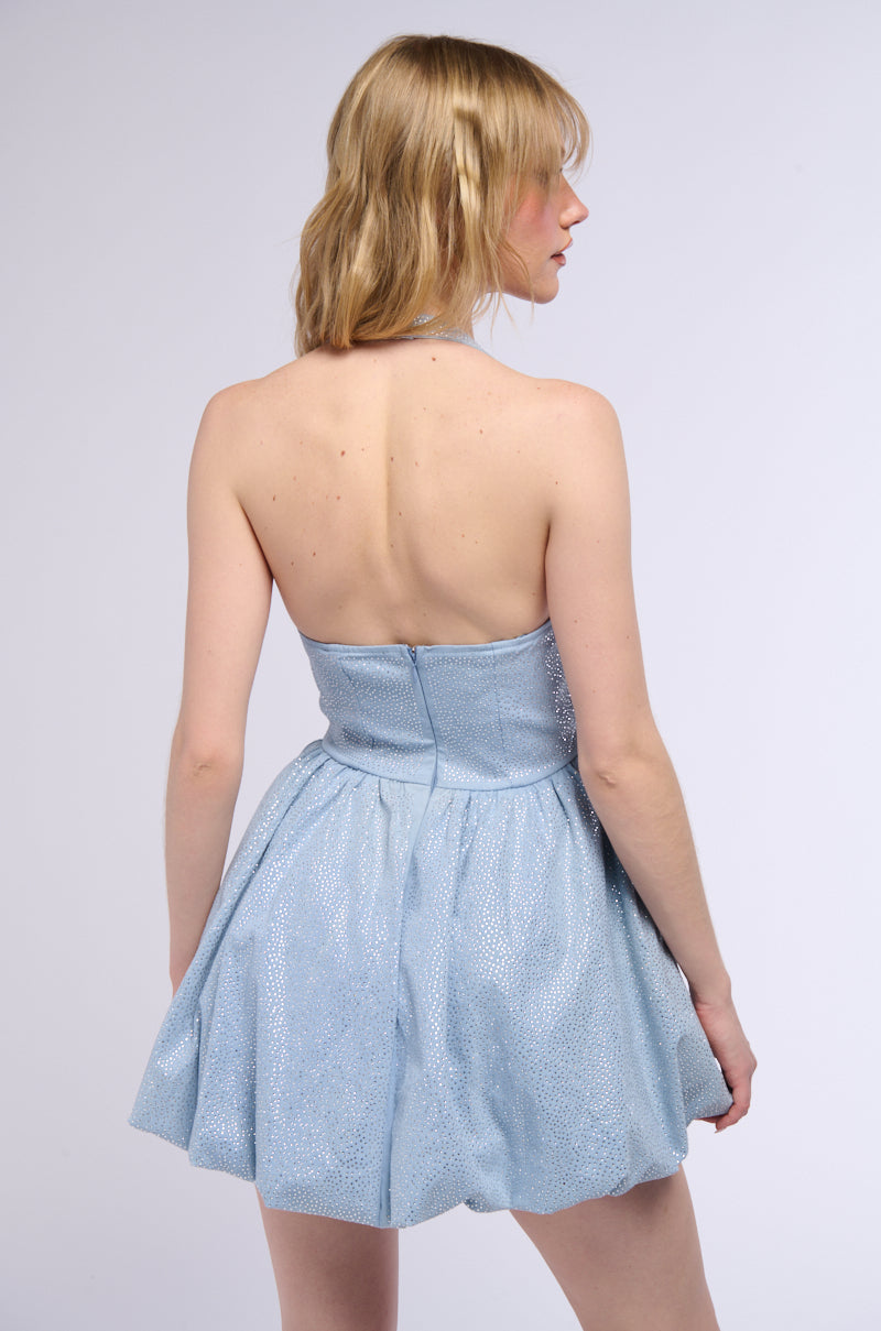 Detail View Denim And Diamonds Mini Dress