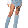 Front View Denim Day Mini Skirt