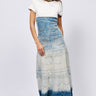 Front View Denim On Denim Layered Maxi Dress