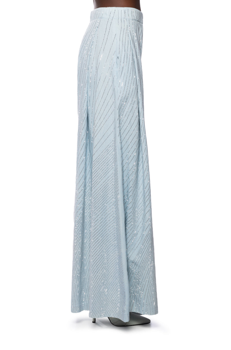 Extra View Denimania Rhinestone Wide Leg Pants 10