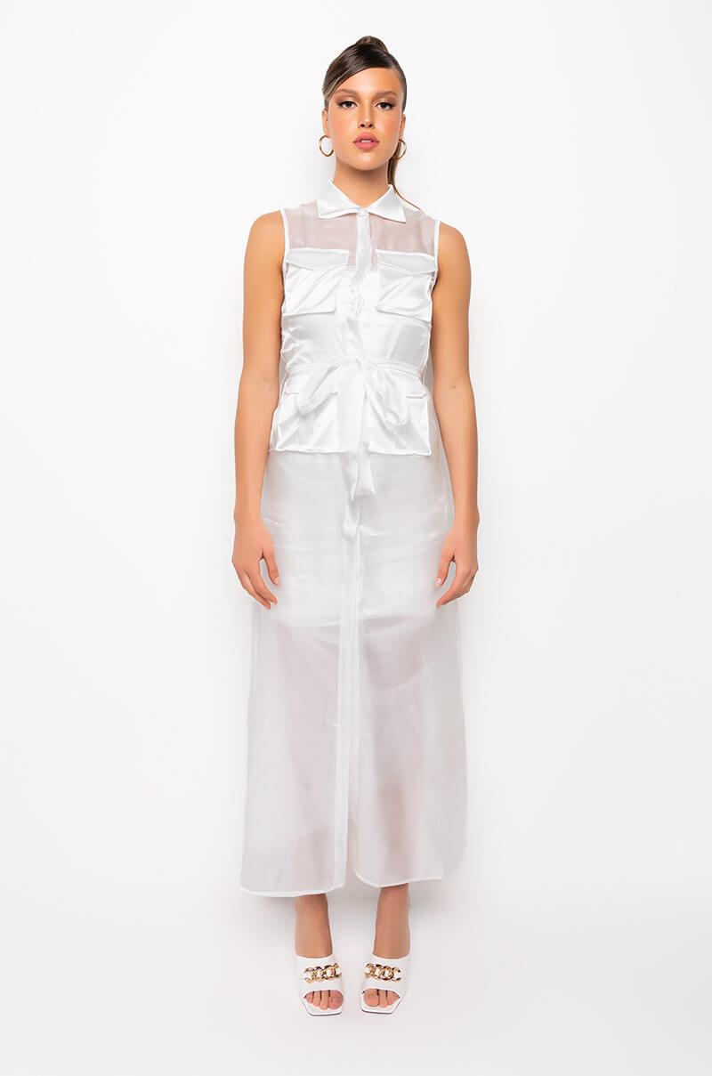 Side View Department Of Fashion Mesh Casual Trench
