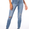 Front View Details Make Perfection High Rise Skinny Jeans