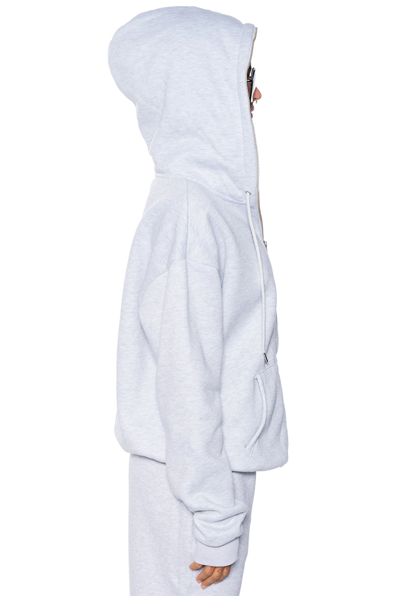 Full View Dextra French Terry Half Zip Sweatshirt In Grey