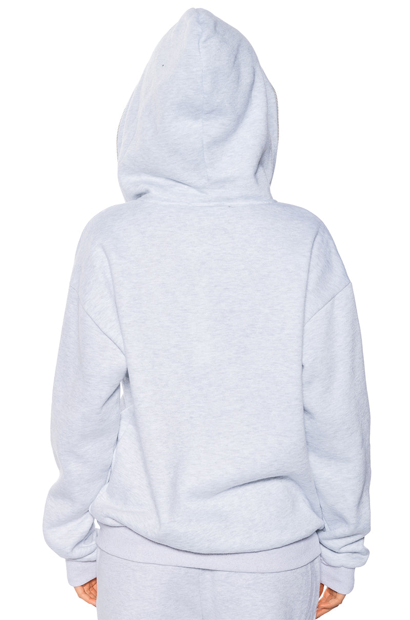 Extra View Dextra French Terry Half Zip Sweatshirt In Grey