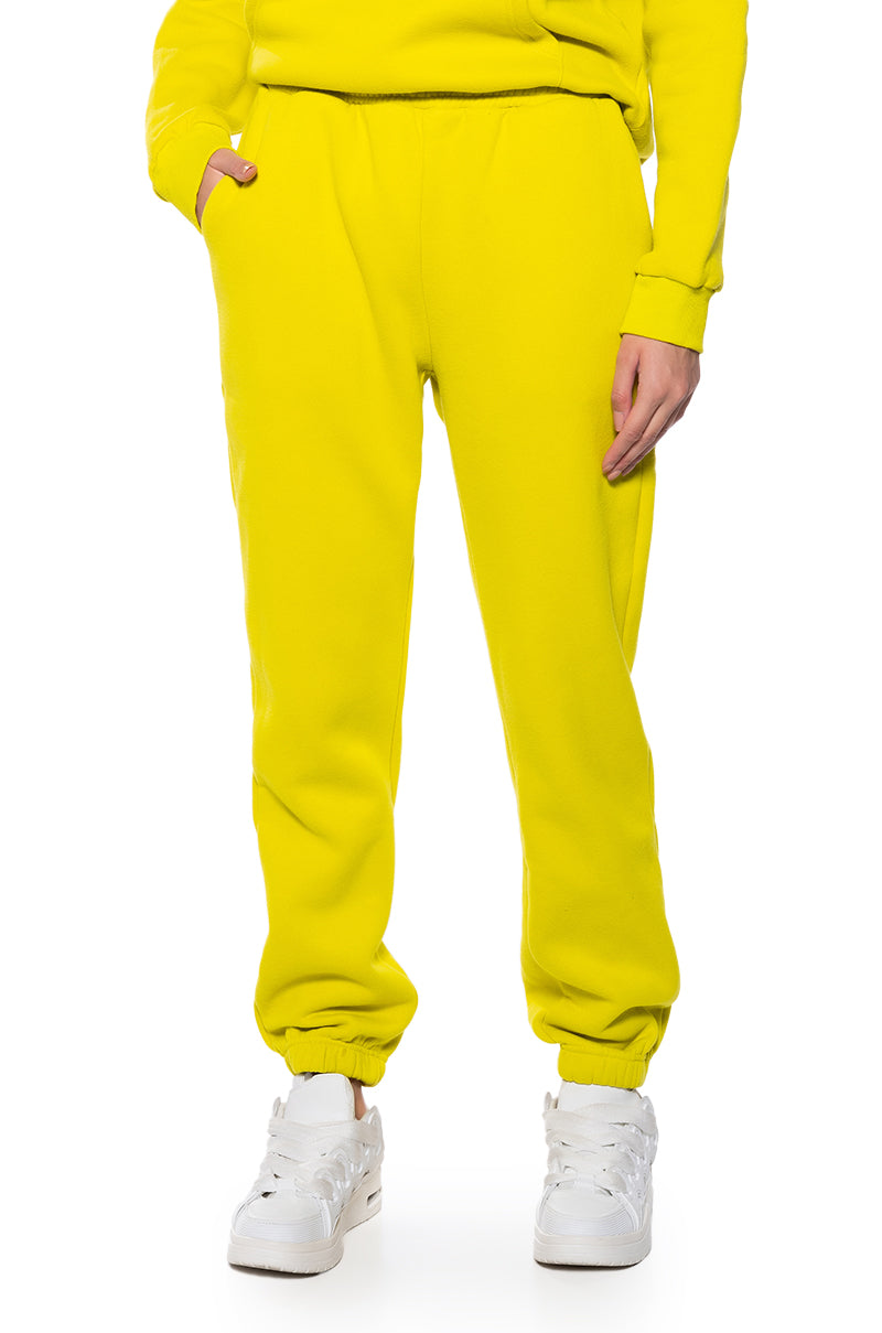 Front View Dextra French Terry Jogger In Green
