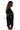 Back View Diamond Cut Oversized Sweater Dress In Black