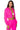 Front View Diamond Lace Up Track Jacket In Pink