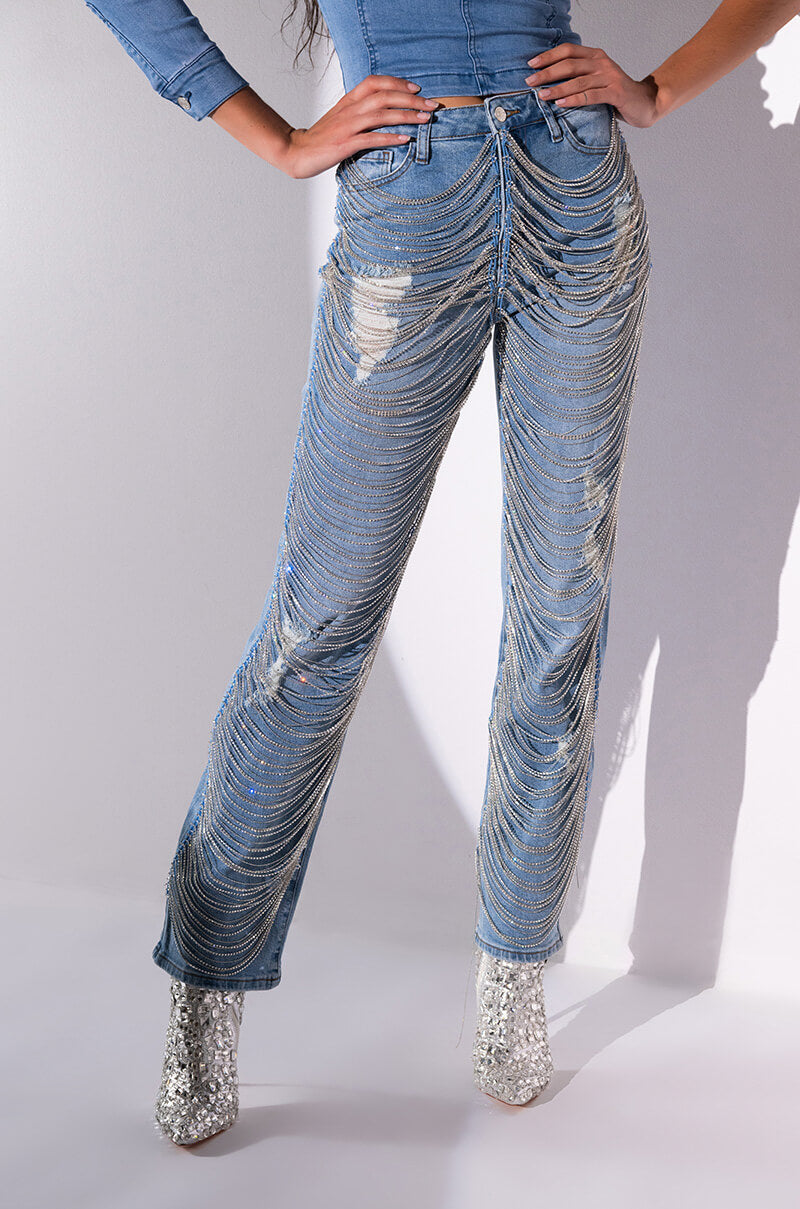 Side View Diamonds Are Forever Straight Fit Jeans 5