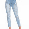 Front View Diamonds Straight Leg Jeans