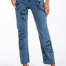 Front View Dice Dice Baby High Rise Straight Leg Jean