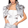 Front View Dion Bolero In Silver