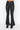 Front View Dirty Lace Up Faux Leather Flare Pant