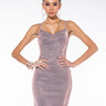 Front View Disco Lover Shine Midi Dress