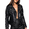 Front View Disturbia Embellished Moto Jacket