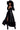 Full View Divine Feminine Oversized Faux Fur Bucket Hat In Black