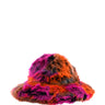 Side View Divine Feminine Oversized Faux Fur Bucket Hat