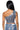 Extra View Divine Timing Cropped Metallic Denim Top