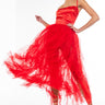 Front View Divine Tube Maxi Tulle Dress