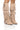 Front View Dixie Fringe Wedge Boot In Khaki