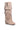 Back View Dixie Fringe Wedge Boot In Khaki