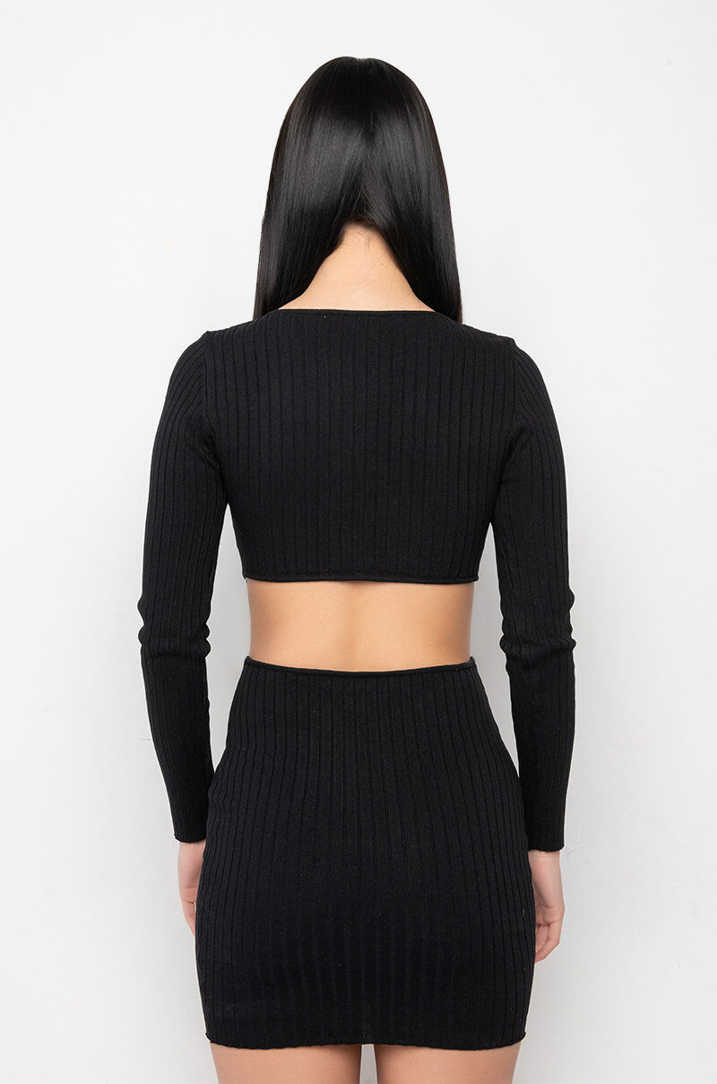 Full View Doing My Thang Rhinestone Lace Up Front Mini Dress