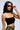 Full View Dolled Up Knit Bandeau Halter Top In Black