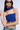 Front View Dolled Up Knit Bandeau Top In Blue