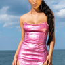 Front View Dollhouse Strapless Metallic Leather Mini Dress