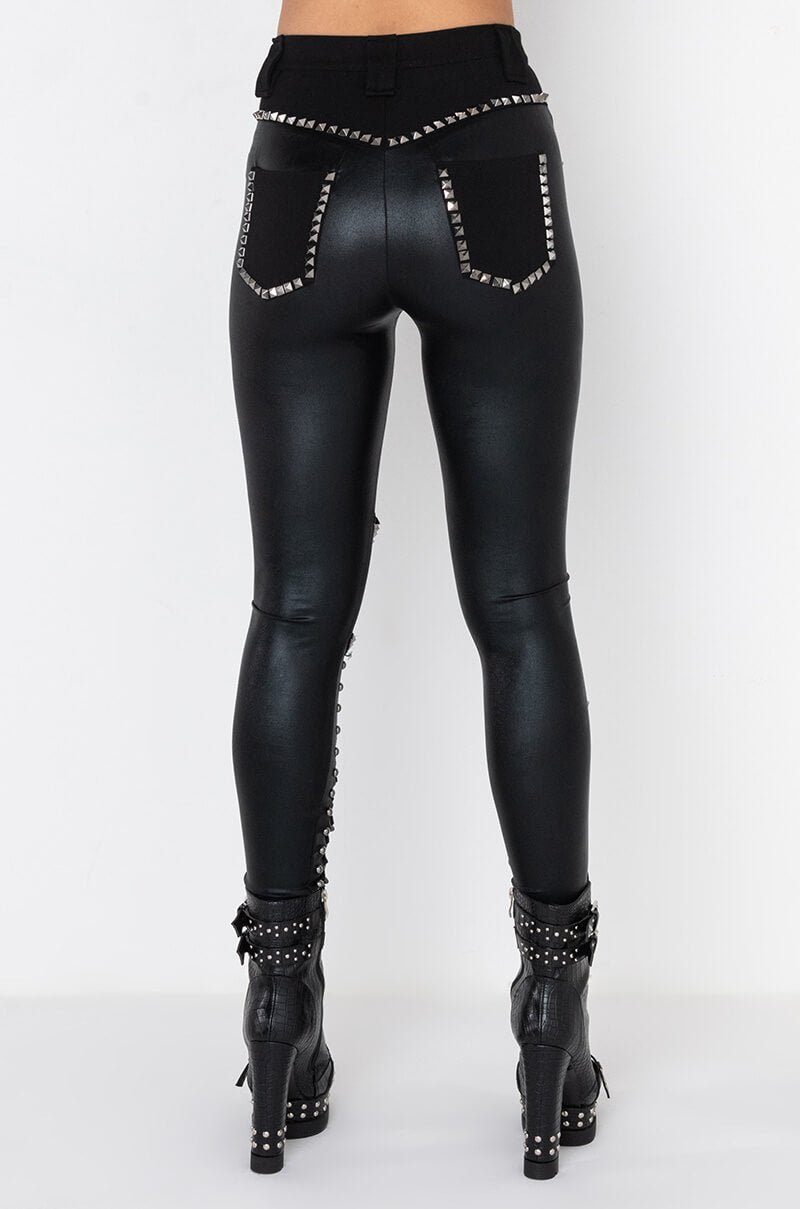 Back View Dont At Me Lace Up Pant